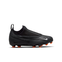 Nike Phantom GX Academy Dynamic Fit Grass/ Artificial Grass Football Shoes (MG) Kids Black White Dark Grey