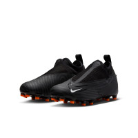 Nike Phantom GX Academy Dynamic Fit Grass/ Artificial Grass Football Shoes (MG) Kids Black White Dark Grey