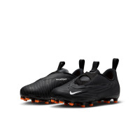 Nike Phantom GX Academy Gras / Kunstgras Voetbalschoenen (MG) Kids Zwart Wit Donkergrijs