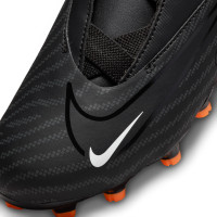 Nike Phantom GX Academy Grass/ Artificial Grass Football Shoes (MG) Kids Black White Dark Grey