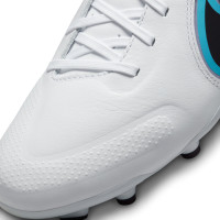 Nike Tiempo Legend 9 Academy Grass/ Artificial Grass Football Shoes (MG) White Black Blue Hot Pink