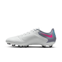 Nike Tiempo Legend 9 Academy Gras / Kunstgras Voetbalschoenen (MG) Wit Zwart Blauw Felroze