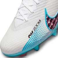 Nike Zoom Mercurial Vapor 15 Elite IJzeren-Nop Voetbalschoenen (SG) Anti-Clog Wit Blauw Roze