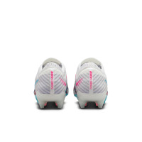 Nike Zoom Mercurial Vapor 15 Elite Iron-Nop Football Shoes (SG) Anti-Clog White Blue Pink