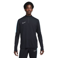 Nike Academy 23 1/4-Zip Trainingstrui Zwart Lichtblauw Wit