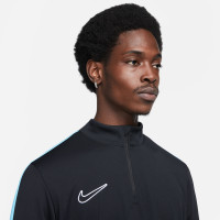 Nike Academy 23 1/4-Zip Trainingstrui Zwart Lichtblauw Wit