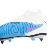 Nike Phantom GX Elite Dynamic Fit IJzeren-Nop Voetbalschoenen (SG) Pro Player Wit Felblauw Felroze