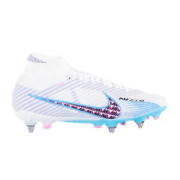 Nike Zoom Mercurial Superfly 9 Elite Iron-Nop Football Shoes (SG) Pro Player White Bright Blue Hot Pink