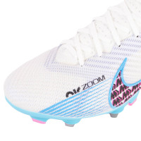Nike Zoom Mercurial Superfly 9 Elite Iron-Nop Football Shoes (SG) Pro Player White Bright Blue Hot Pink