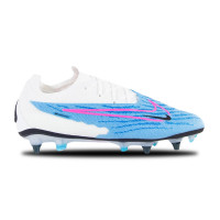 Nike Phantom GX Elite Dynamic Fit Iron Nop Football Shoes (SG) Pro Player White Bright Blue Hot Pink