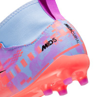 Nike Zoom Mercurial Superfly 9 MDS Academy Grass/ Artificial Grass Football Shoes (MG) Kids Blue Purple