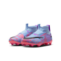 Nike Zoom Mercurial Superfly 9 MDS Pro Grass Football Shoes (FG) Kids Blue Purple