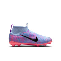 Nike Zoom Mercurial Superfly 9 MDS Pro Grass Football Shoes (FG) Kids Blue Purple