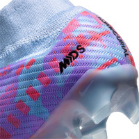 Nike Zoom Mercurial Superfly 9 MDS Elite Gras Voetbalschoenen (FG) Blauw Paars Roze