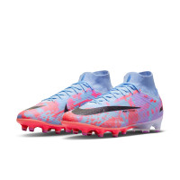 Nike Zoom Mercurial Superfly 9 MDS Elite Artificial Grass Football Shoes (AG) Blue Purple Pink