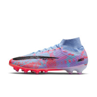 Nike Zoom Mercurial Superfly 9 MDS Elite Artificial Grass Football Shoes (AG) Blue Purple Pink