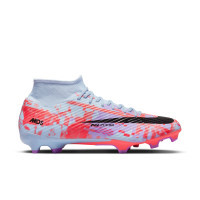 Nike Zoom Mercurial Superfly 9 MDS Academy Gras / Kunstgras (MG) Voetbalschoenen Blauw Paars Roze