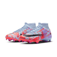 Nike Zoom Mercurial Superfly 9 MDS Academy Gras / Kunstgras (MG) Voetbalschoenen Blauw Paars Roze