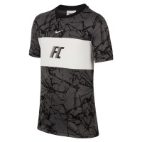 Nike F.C. Kids Football Shirt Grey White Black