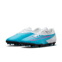 Nike Phantom GX Club Kunstgras / Gras Voetbalschoenen (MG) Blauw Roze Wit - KNVBshop.nl