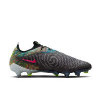 Nike Phantom GX Elite Link IJzeren-Nop Voetbalschoenen (SG) Anti-Clog Zwart Felgeel Multicolor