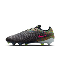 Nike Phantom GX Elite Link IJzeren-Nop Voetbalschoenen (SG) Anti-Clog Zwart Felgeel Multicolor