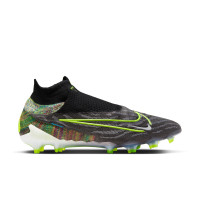 Nike Phantom GX Elite Dynamic Fit Link Gras Voetbalschoenen (FG) Zwart Felgeel Multicolor