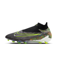 Nike Phantom GX Elite Dynamic Fit Link Gras Voetbalschoenen (FG) Zwart Felgeel Multicolor