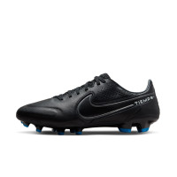 Nike Tiempo Legend Pro 9 Grass Football Shoes (FG) Black Grey Blue