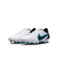 Nike Tiempo Legend Club 9 Grass/ Artificial Grass Football Shoes (MG) Kids White Black Blue Pink