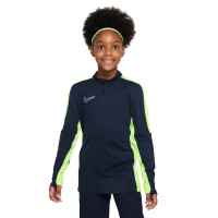 Nike Dri-FIT Academy 23 1/4-Zip Trainingstrui Kids Donkerblauw Geel Wit