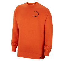 Nike Nederland Club Crew Sweater 2022-2024 Oranje Zwart