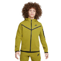 Nike Tech Fleece Tracksuit Kids Olive Green Black