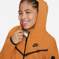 Nike Tech Fleece Tracksuit Kids Orange Black