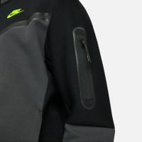 Nike Tech Fleece Trainingspak Zwart Donkergrijs Geel