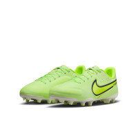 Nike Tiempo Legend 9 Academy Gras / Kunstgras Voetbalschoenen (MG) Kids Geel Wit