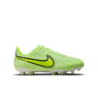 Nike Tiempo Legend 9 Academy Gras / Kunstgras Voetbalschoenen (MG) Kids Geel Wit