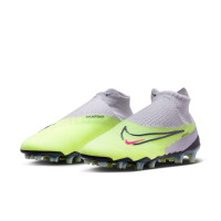 Nike Phantom GX Elite DF Gras Football Shoes (FG) White Bright Yellow Black