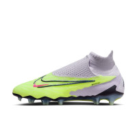 Nike Phantom GX Elite DF Gras Football Shoes (FG) White Bright Yellow Black