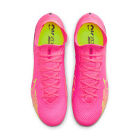 Nike Zoom Mercurial Superfly 9 Elite Grass Football Shoes (FG) Pink Yellow Black