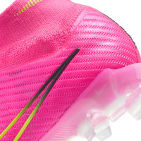 Nike Zoom Mercurial Superfly 9 Elite Gras Voetbalschoenen (FG) Roze Geel Zwart