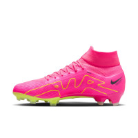 Nike Zoom Mercurial Superfly 9 Pro Gras Voetbalschoenen (FG) Roze Geel Zwart