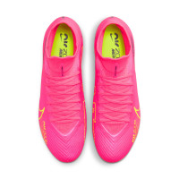 Nike Zoom Mercurial Superfly 9 Pro Grass Football Shoes (FG) Pink Yellow Black