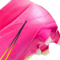 Nike Zoom Mercurial Superfly 9 Pro Grass Football Shoes (FG) Pink Yellow Black