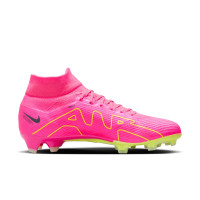 Nike Zoom Mercurial Superfly 9 Pro Gras Voetbalschoenen (FG) Roze Geel Zwart