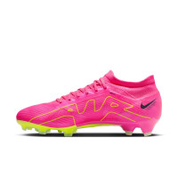 Nike Zoom Mercurial Vapor 15 Pro Gras Voetbalschoenen (FG) Roze Geel Zwart