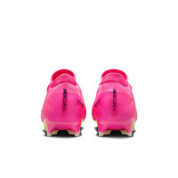 Nike Zoom Mercurial Vapor 15 Pro Gras Voetbalschoenen (FG) Roze Geel Zwart