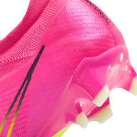 Nike Zoom Mercurial Vapor 15 Pro Gras Voetbalschoenen (FG) Roze Geel Zwart