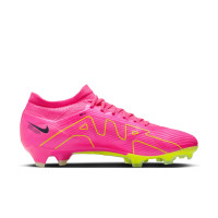 Nike Zoom Mercurial Vapor 15 Pro Gras Voetbalschoenen (FG) Roze Geel Zwart