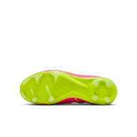 Nike Zoom Mercurial Superfly 9 Pro Veterloze Gras Voetbalschoenen (FG) Kids Roze Geel Zwart